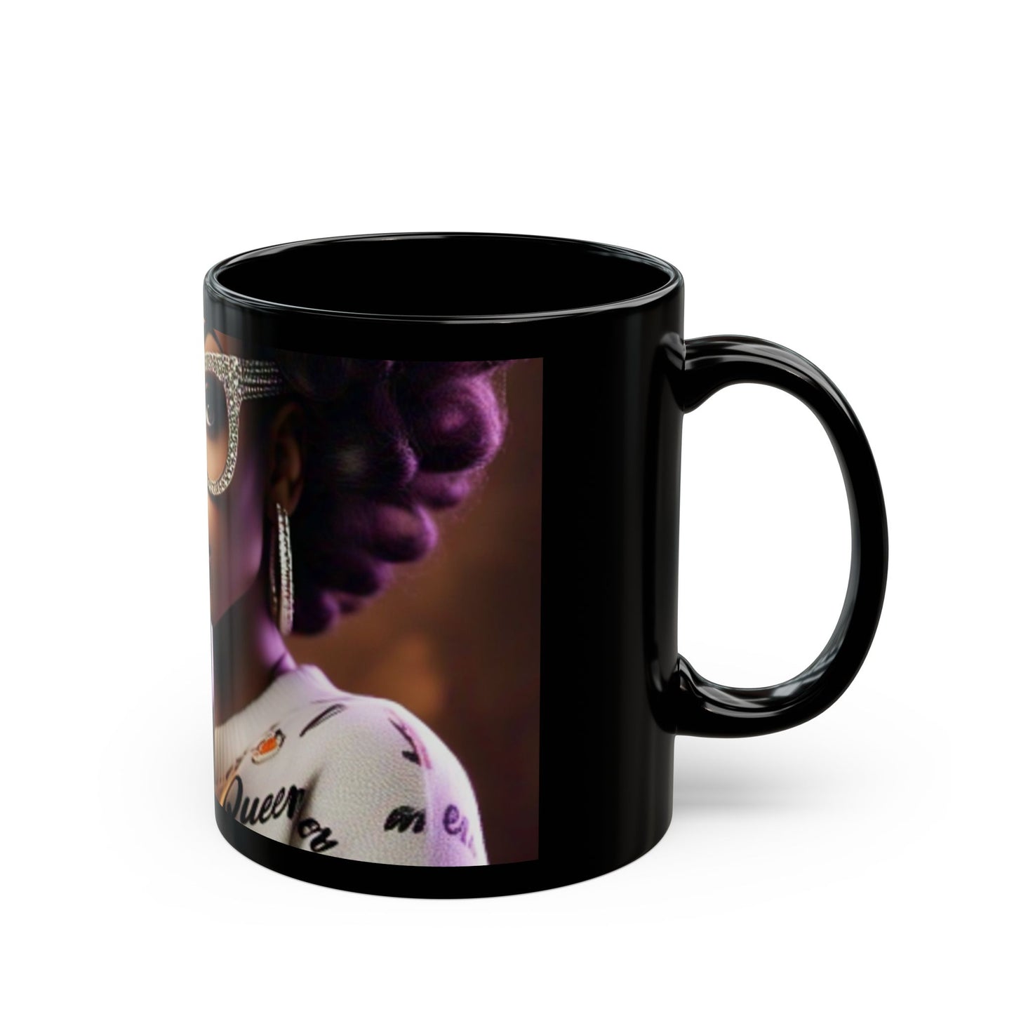 Elegant Queen Mug – Stylish 11oz & 15oz Black Coffee Cup for Empowerment and Self-Care
