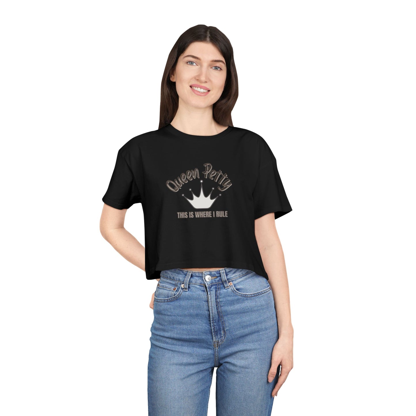 Queen Pretty Crop Tee - Stylish Women's Top for Confident Queens