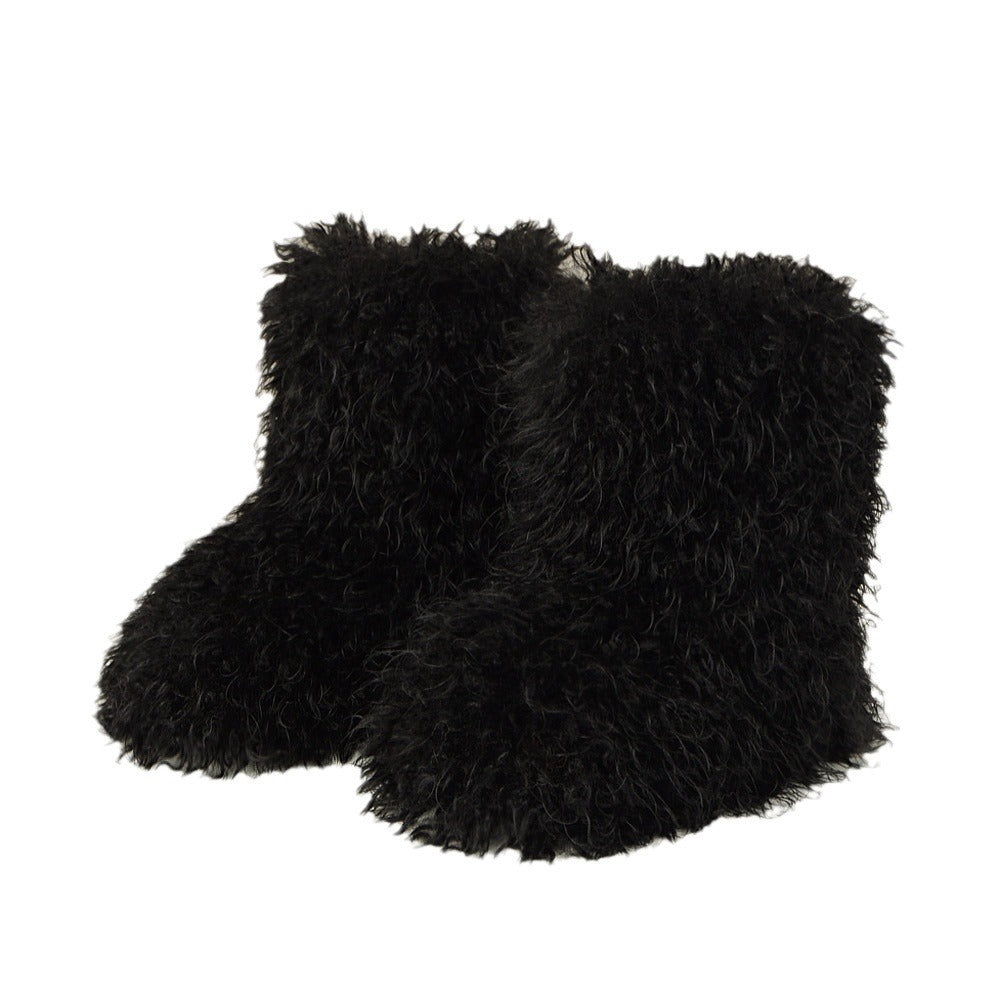 Flat Heel High-top Warm Winter Hot Girl Fur Boots